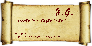 Husvéth Győző névjegykártya